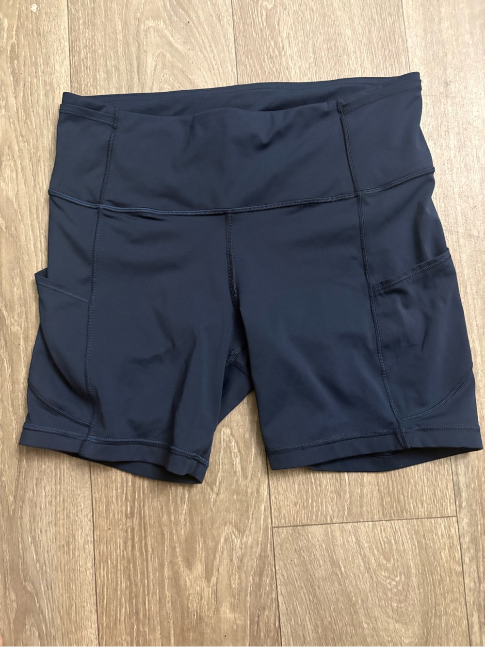 lululemon athletica Navy High-Rise Bike Shorts with Side Pockets